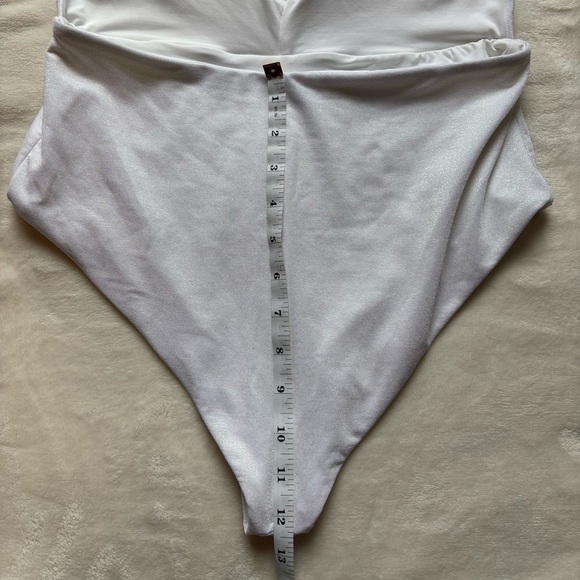 Revel Rey White Plunge One-Piece Swimsuit - Picture 9 of 10